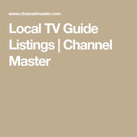 channel master tv guide zip code